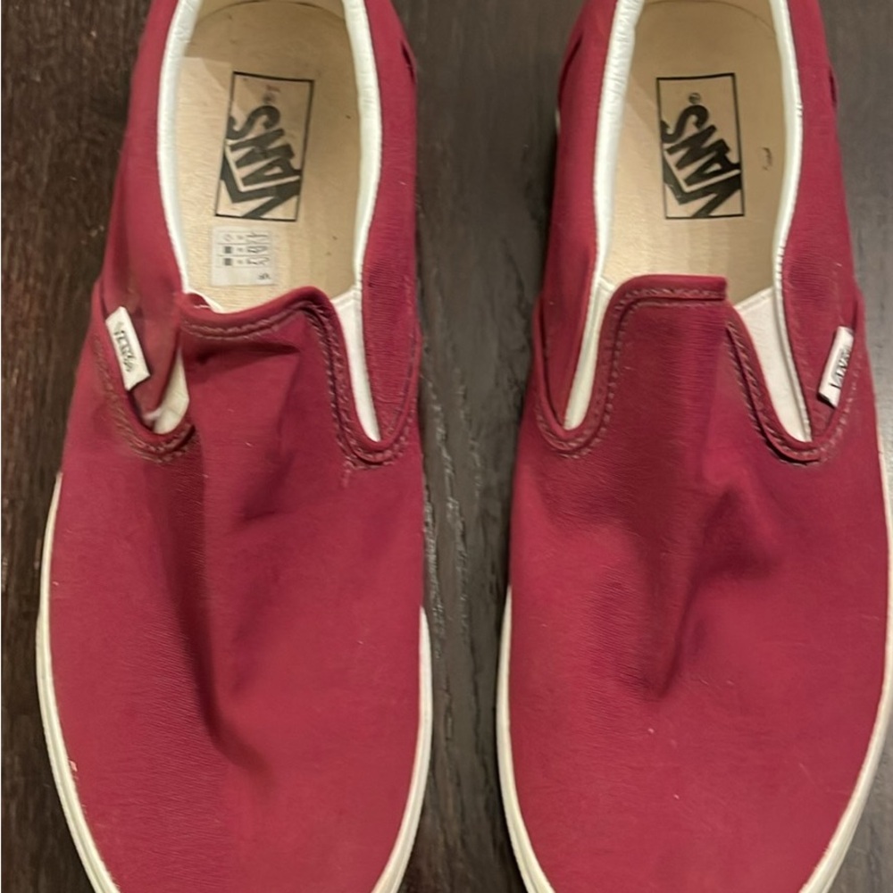 Vans Red Slip-On Sneakers